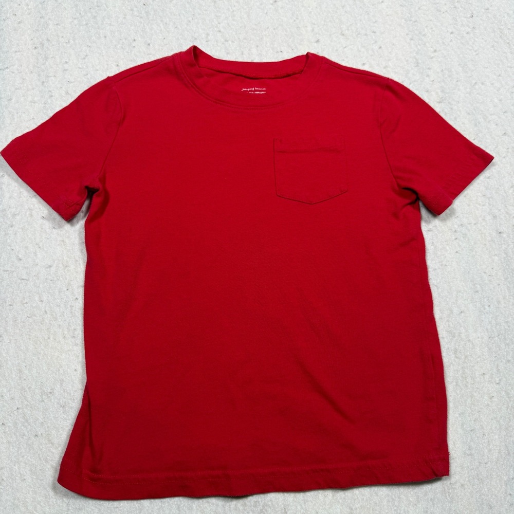Jumping Beans Essential Tee Kids Size 5 Red Short Sleeve Pocket T-Shirt